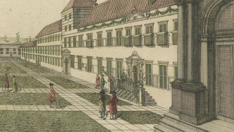 Batavia Castle Church Courtyard, Vue d’Optique, Indonesia c.1770, close-up 3