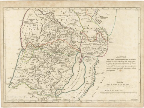 Antique Holy Land Map, Terrae Sanctae Tabula, Guillaume De L’Isle, 1782, view 2