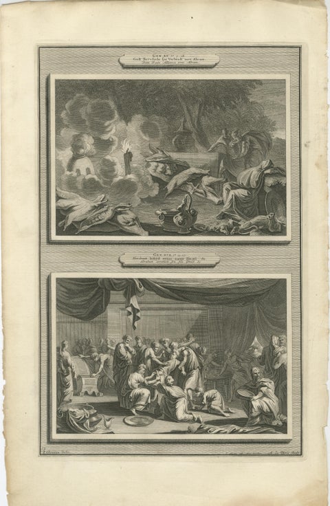 Genesis Narrative Engravings Set, Mortier Amsterdam, Flood to Babel Scenes 1700, view 8