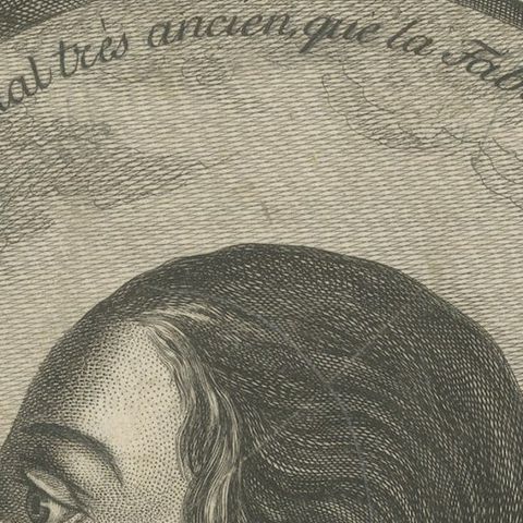 Copper Engraved Portrait of Jesus Christ by Robert Brichet, around 1800, close-up 2