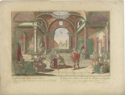 Set of 6 Vue d’Optique Prints, Story of Joseph in Egypt, Hand-Colored, c.1770, view 5