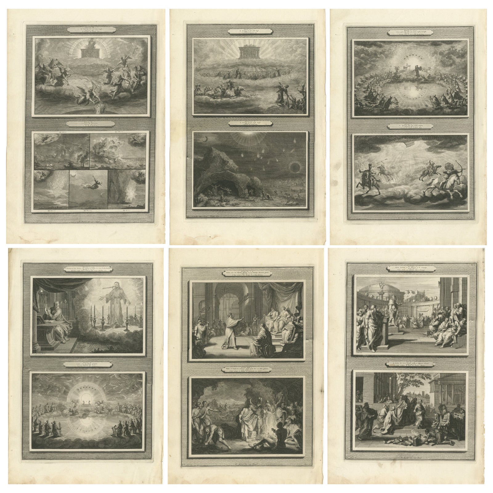 The Apocalypse of Saint John, Twelve Visionary Scenes, Pieter Mortier, c.1700