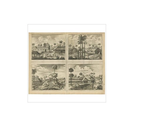 Antique Print of the Churches of Poelepolay, Mogommate, Tambamme and Mulipatto, view 4