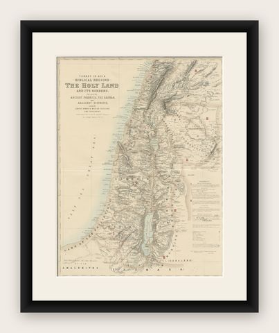 Turkey in Asia: Biblical Regions and the Holy Land from The Royal Atlas (1856), shown framed