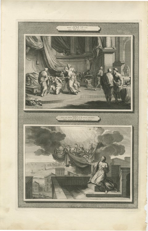 Antique Biblical Engravings, Mortier Amsterdam, Acts & Apocalypse, c.1700, view 2