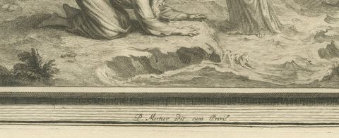 Daniel's Vision of the Ram and Goat and Vision by the Tigris, Mortier circa 1700, close-up 1
