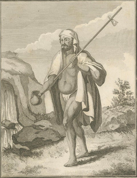Hindu Ascetics and Priest, Saniassi, Pandaron, and Carepatré, 1806, close-up 4