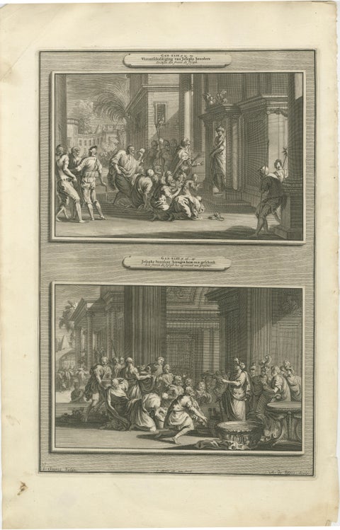 Biblical History Engravings, Joseph and Moses, Dutch Bible Series c.1700, view 4