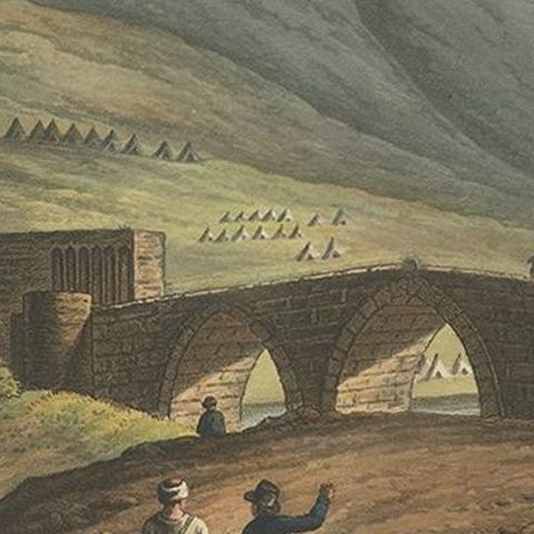 Jacob’s Bridge, Aquatint View of Syria & Holy Land by Spilsbury, 1803, close-up 1
