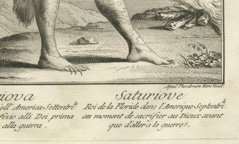 Saturiova: The Warrior King of Florida Performing a Ritual Sacrifice, c.1790, close-up 2