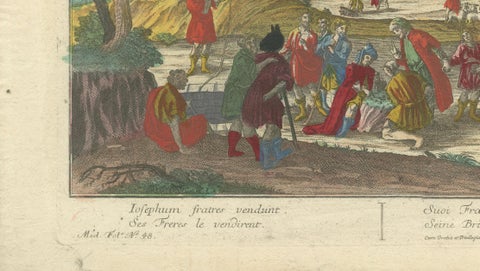 Optica Print of Joseph Sold by His Brothers to Ishmaelites, 1770 -Biblical Scene, close-up 6