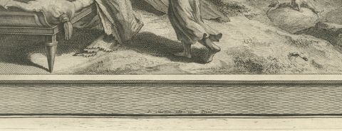 Balak and Balaam at the Altars and the Zeal of Phinehas, Mortier circa 1700, close-up 1
