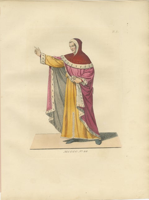Ecclesiastical and Civic Dress in Renaissance Italy: Pope, Judge, Lady, 1845, view 6
