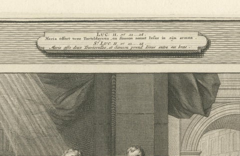 Presentation of Christ in the Temple & Prophetess Anna, Pieter Mortier, ca. 1700, close-up 3