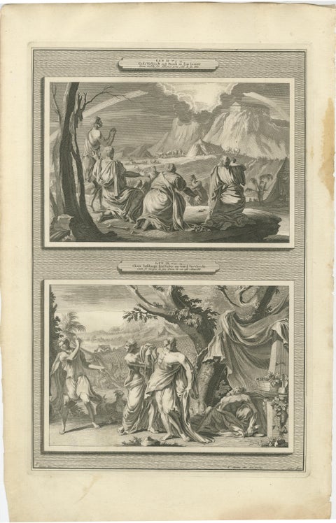 Genesis Narrative Engravings Set, Mortier Amsterdam, Flood to Babel Scenes 1700, view 4