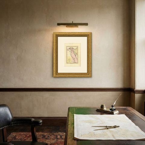 Antique Map of Egypt and the Nile in the Holy Scriptures, Wyld, 1823, shown framed on a wall, true to size