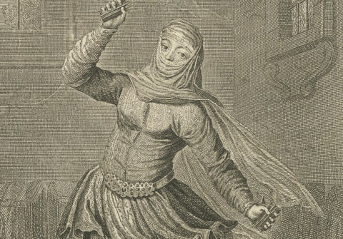 Ottoman Rituals and Dancers, 1734 Engraving of Turkish Love, Ceremony and Dance, close-up 1
