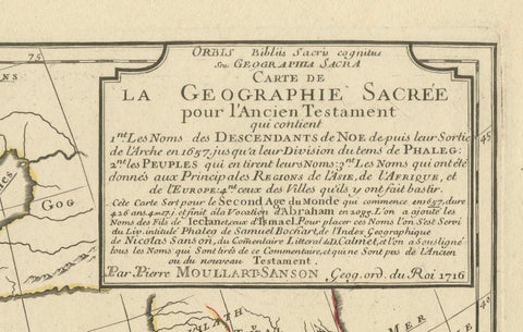 Moullart-Sanson Map of the Holy Land and Sacred Geography of the Old Testament, close-up 3