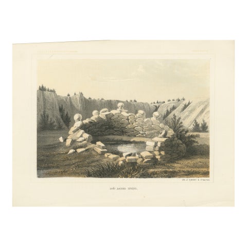 Zuni Sacred Spring, New Mexico, Litho from the Pacific Railroad Survey, 1856