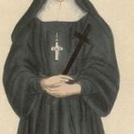 Antique Print of a Nun of the Order of the Visitation of Holy Mary, 1845, close-up 1