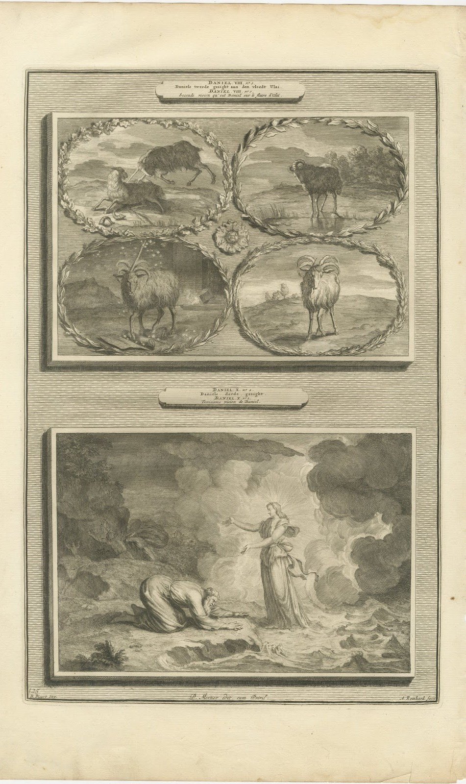 Daniel's Vision of the Ram and Goat and Vision by the Tigris, Mortier circa 1700