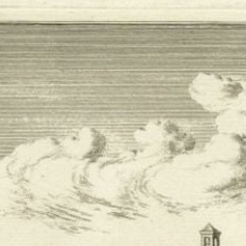 Antique Print of the 'Loodskerk' Church of Leiden, c.1800, close-up 1