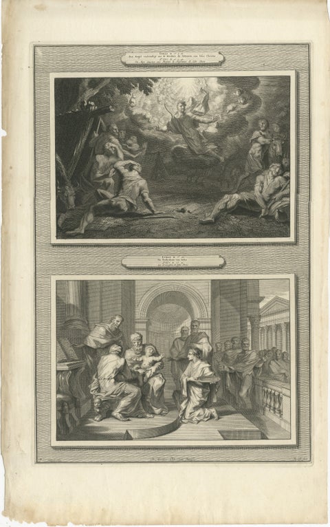 Annunciation to the Shepherds & Circumcision of Christ, Pieter Mortier, ca. 1700, view 2