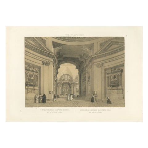 Rome Church Interior, Santa Maria degli Angeli, Benoist 1869