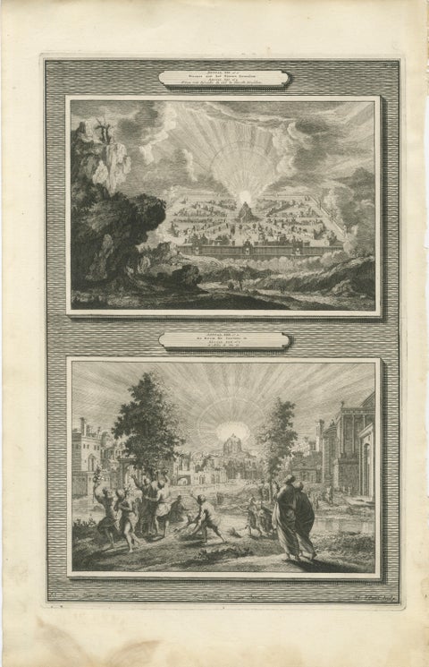 Antique Biblical Engravings, Mortier Amsterdam, Apocalypse Cycle, c.1700, view 2