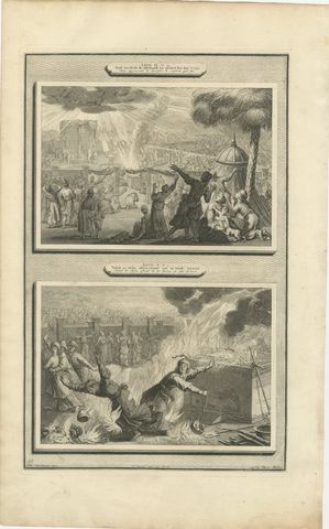 Fire Consumes Aaron's Offering and Death of Nadab and Abihu, Mortier circa 1700, view 2