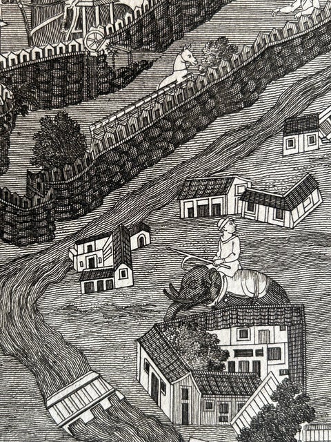 Grand Mogol’s Palace & Mosque, Chatelain Engraving of Delhi, 1719, view 10