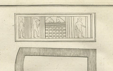 Mosque of Amr, Old Cairo & Sarcophagus Design, Architectural Print, Egypt 1776, close-up 1