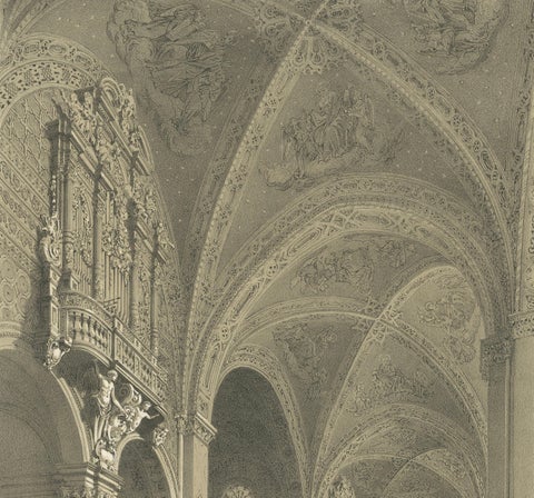 Santa Maria sopra Minerva, Rome, Gothic Church Interior, 1868, close-up 5