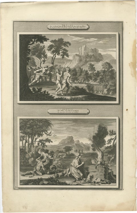 Creation of the World to Abraham Sacrifice, Genesis Engravings, 1700, view 3