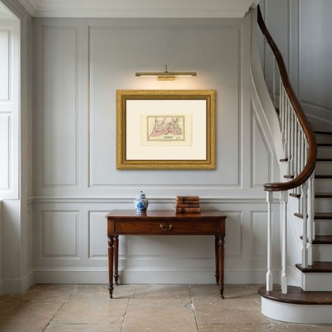 Tribe of Manasseh West of Jordan, Antique Wyld Map, 1823, shown framed in a room, true to size