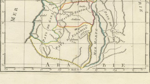 Judee ou Terre Sainte Map of the Holy Land and Jerusalem, c.1806, close-up 3