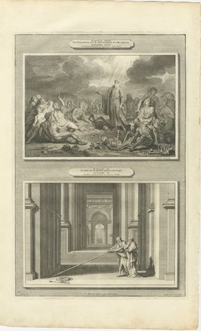 Ezekiel in the Valley of Dry Bones and the New Temple, Mortier, circa 1700