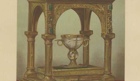 Sacred Splendor of the Reiche Kapelle Munich, Antique Chromolithograph, 1874, close-up 5