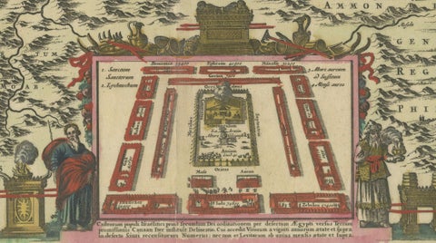 Frederic de Wit Map of Palestine, Terra Sancta, Amsterdam c.1670, close-up 3
