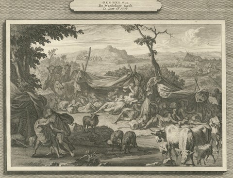 Antique Biblical Engravings, Mortier Amsterdam, Genesis & Apocalypse, c.1700, close-up 5