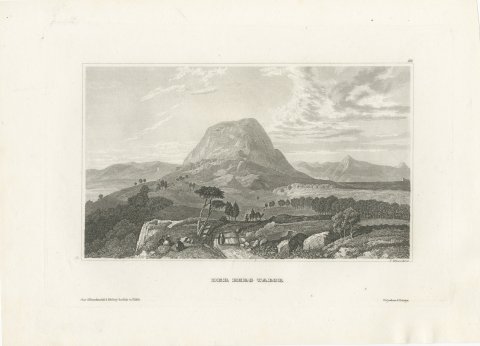 Mount Tabor, Galilee, Antique Steel Engraved View of the Holy Land, circa 1850, view 2