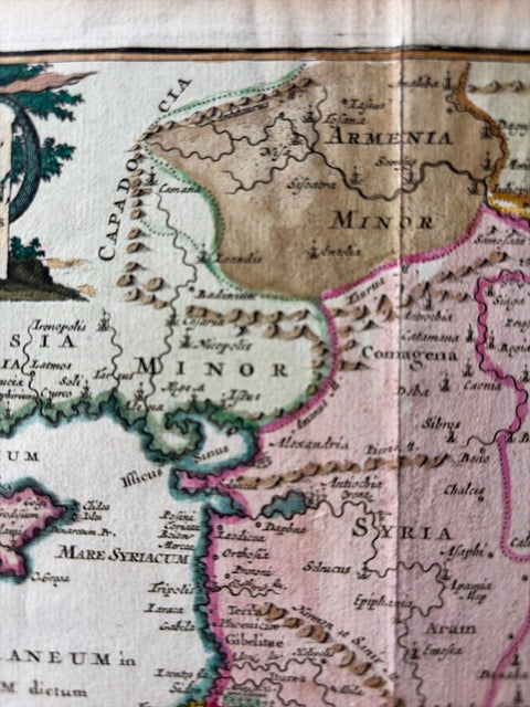 Antique Map of the Holy Land and Paradise, Terrae Canaan Map, c.1720, view 6