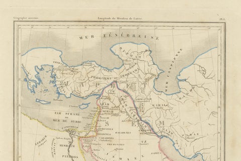 Antique Map of the Biblical Lands, Arabia and Canaan, Malte-Brun c.1820, close-up 1