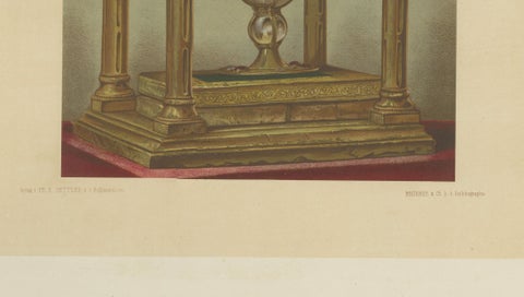 Sacred Splendor of the Reiche Kapelle Munich, Antique Chromolithograph, 1874, close-up 6