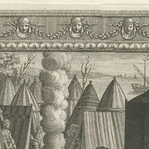 Antique Religion Print Depicting Moses Descending from Mount Sinai, C.1850, close-up 3