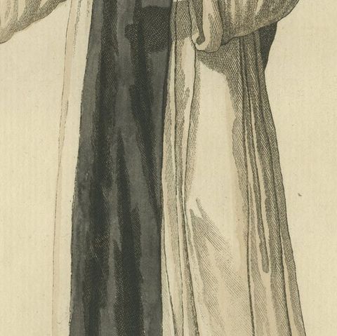 Monk of the Order of Christ in Portugal, Historic 18th-Century Engraving, close-up 5