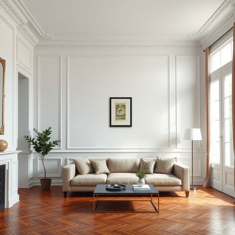 Antique Print of the Urselen Monastery in Amsterdam, c.1760, shown framed in a room, true to size