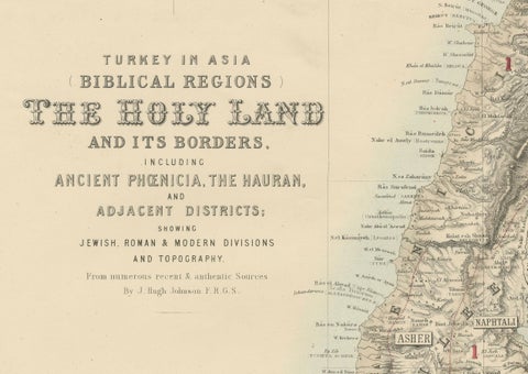 Turkey in Asia: Biblical Regions and the Holy Land from The Royal Atlas (1856), close-up 6