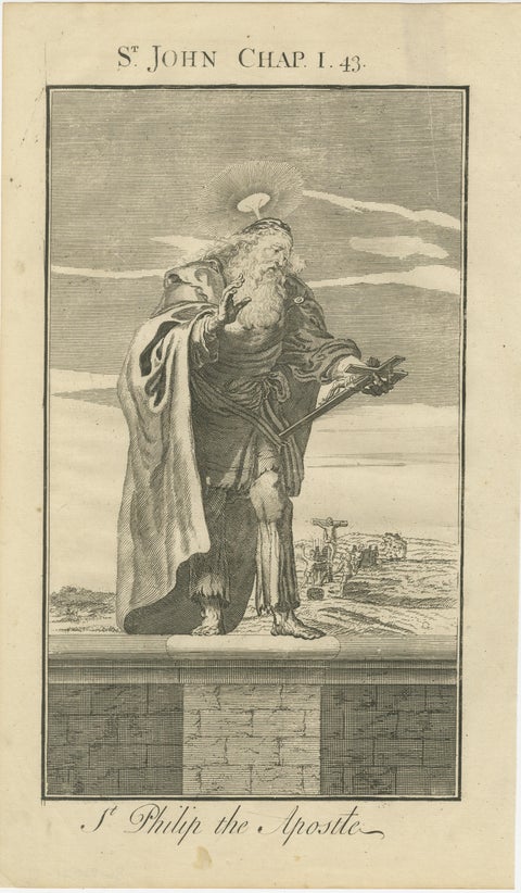 St. Philip Apostle Engraving, John I Calling of Philip c.1735, view 2