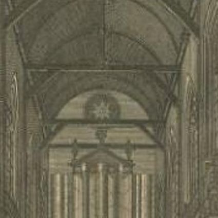 Antique Print of the 'Nieuwe Kerk' Church of Amsterdam by Goeree, 1765, close-up 1